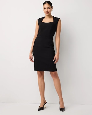 専用→DRESSLAVE square neck boxy all in one Square Neck Sheath Dress | White House Black Market